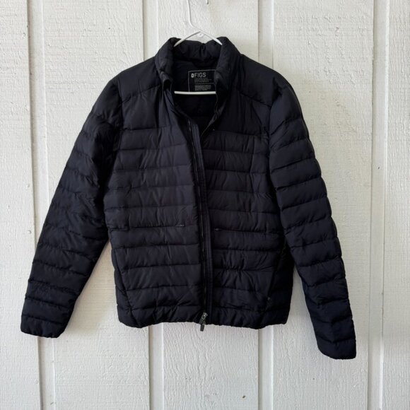 FIGS On-Shift Packable Puffer Jacket- Brand New, Black, Size Medium - Picture 1 of 12